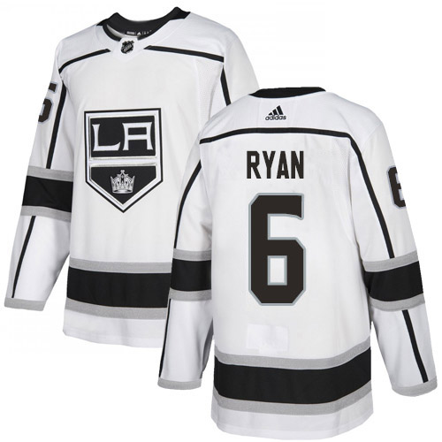 Adidas Los Angeles Kings #6 Joakim Ryan White Road Authentic Stitched Jersey Men's