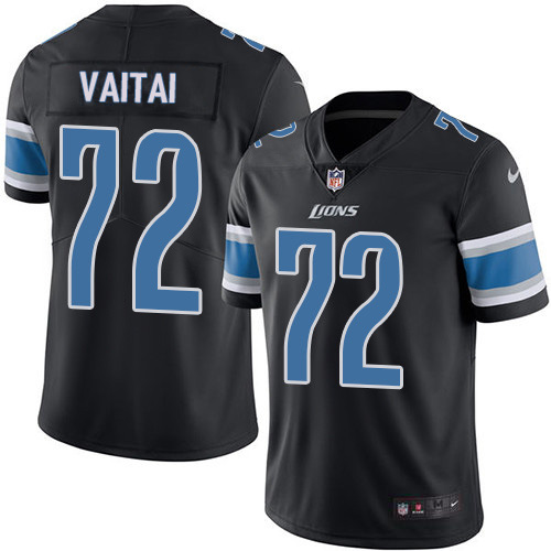 Detroit Lions #72 Halapoulivaati Vaitai Black Youth Stitched Limited Rush Jersey Youth