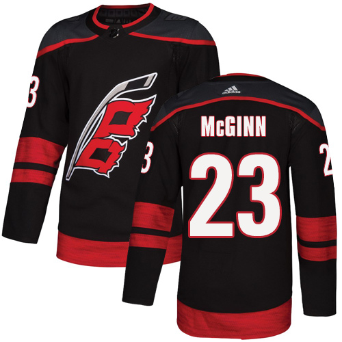 Adidas Carolina Hurricanes #23 Brock McGinn Black Alternate Authentic Stitched Jersey Men's