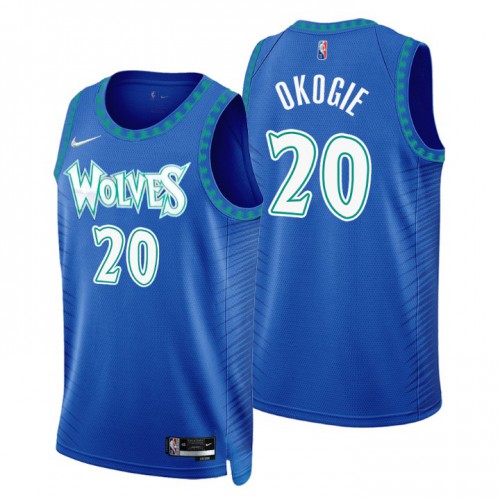 Minnesota Minnesota Timberwolves #20 Josh Okogie Mens Royal 2021/22 Swingman Jersey - City Edition Mens
