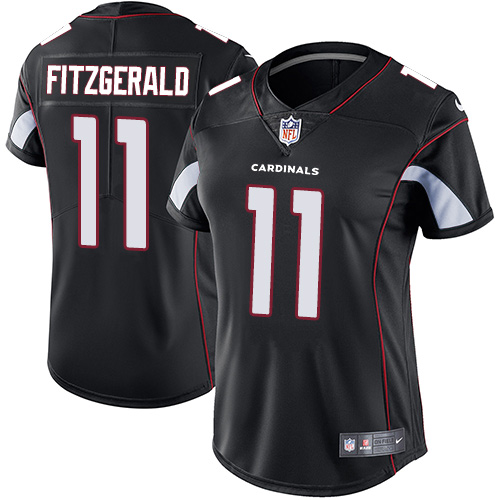 Cardinals #11 Larry Fitzgerald Black Alternate Women's Stitched Vapor Untouchable Limited Jersey