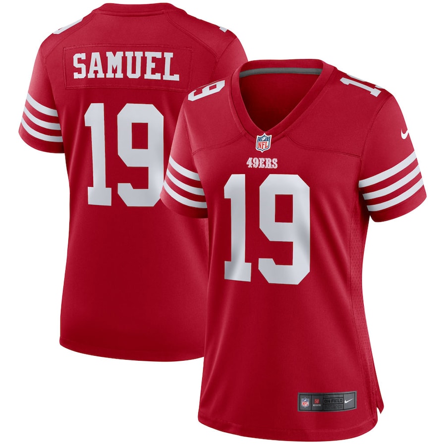 San Francisco 49ers #19 Deebo Samuel Scarlet Women's 2022-23 Game Jersey