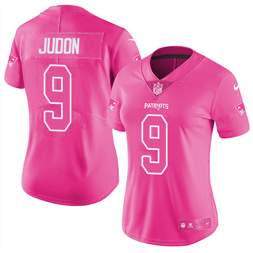 Patriots #9 Matt Judon Pink Women's Stitched Limited Rush Fashion Jersey