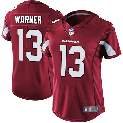 Arizona Cardinals #13 Kurt Warner Red Team Color Women's Stitched Vapor Untouchable Limited Jersey Womens