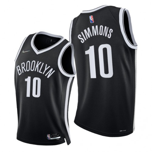 Brooklyn Nets #10 Ben Simmons Womens 2021-22 75th Diamond Anniversary Jersey Black Womens