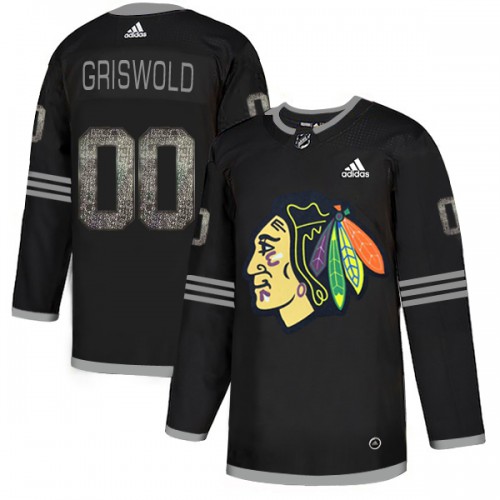 Adidas Chicago Blackhawks #00 Clark Griswold Black Authentic Classic Stitched Jersey Men's