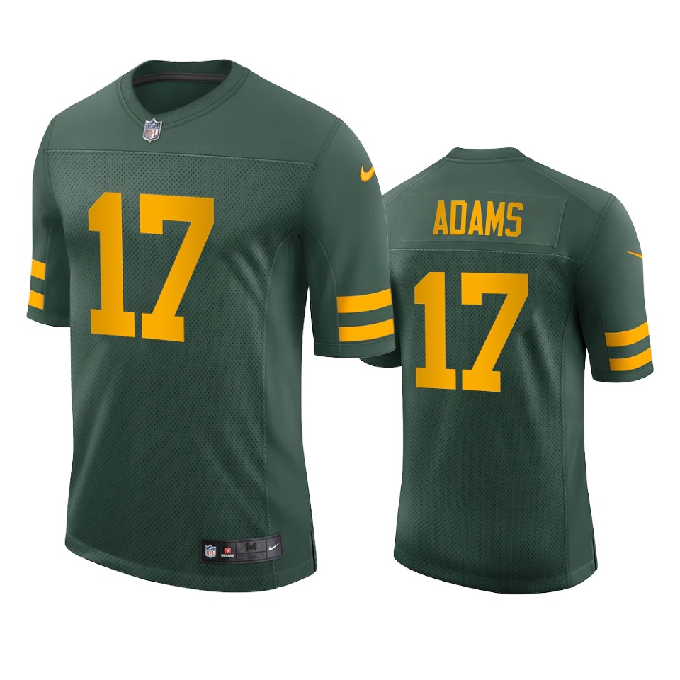 Green Bay Packers #17 Davante Adams Men's Alternate Vapor Limited Player Jersey - Green