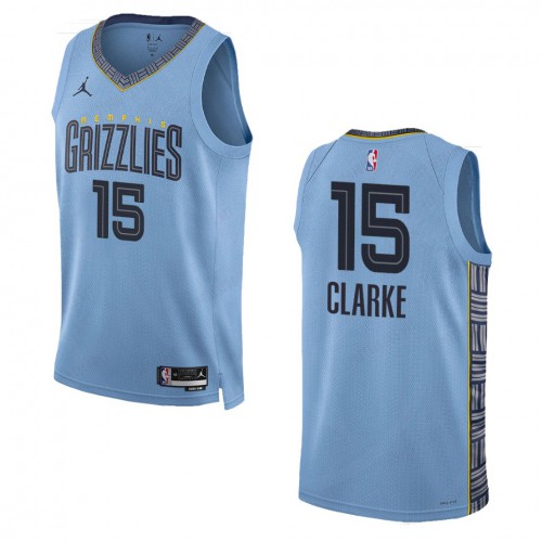 Memphis Memphis Grizzlies #15 Brandon Clarke Blue Mens 2022-23 Statement Edition Jersey Mens