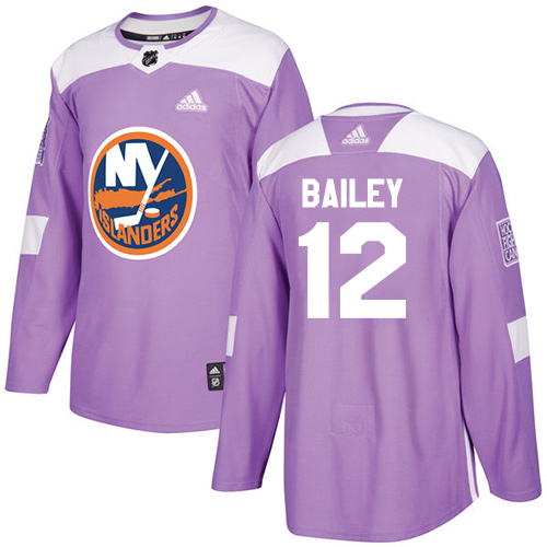 Adidas New York Islanders #12 Josh Bailey Purple Authentic Fights Cancer Stitched Jersey Men's