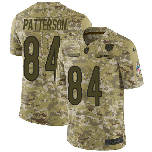 Chicago Bears #84 Cordarrelle Patterson Camo Men's Stitched Limited 2018 Salute To Service Jersey Men's