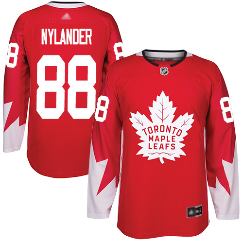 Adidas Maple Toronto Maple Leafs #88 William Nylander Red Team Canada Authentic Stitched Youth Jersey Youth