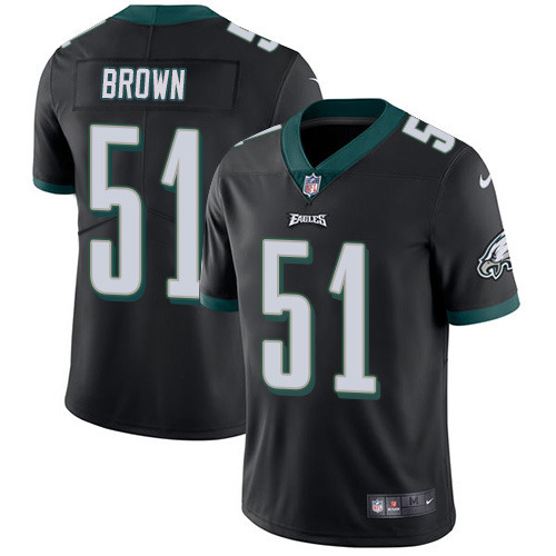 Philadelphia Eagles #51 Zach Brown Black Alternate Men's Stitched Vapor Untouchable Limited Jersey Men's