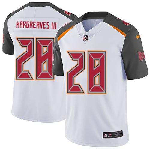Tampa Bay Buccaneers #28 Vernon Hargreaves III White Youth Stitched Vapor Untouchable Limited Jersey Youth