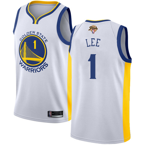 Golden State Warriors #1 Damion Lee White 2022 Finals Swingman Association Edition Jersey Mens