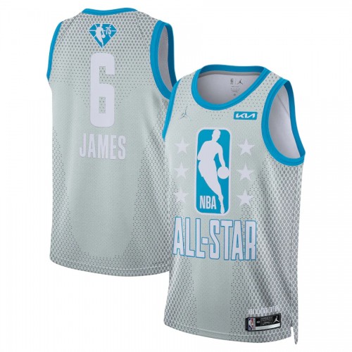 Los Angeles Lakers #6 LeBron James Jordan Brand 2022 All-Star Game Swingman Jersey - Gray Mens