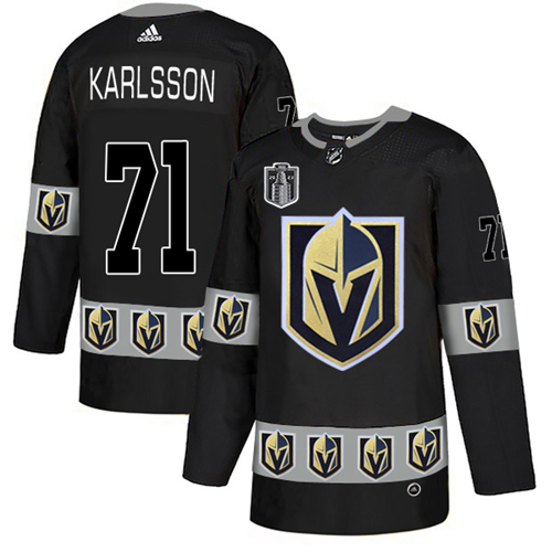 Adidas Golden Knights #71 William Karlsson Black 2023 Stanley Cup Final Patch Authentic Team Logo Fashion Stitched Jersey