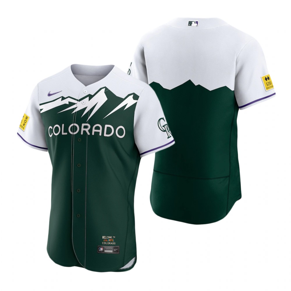 Colorado Rockies Blank Green Men's Authentic 2022 City Connect Jersey