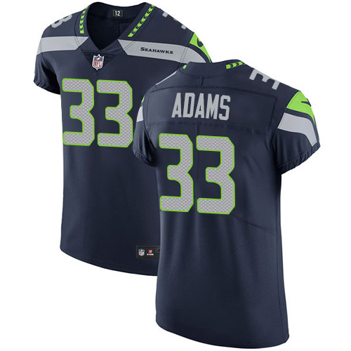 Seahawks #33 Jamal Adams Steel Blue Team Color Men's Stitched Vapor Untouchable Elite Jersey