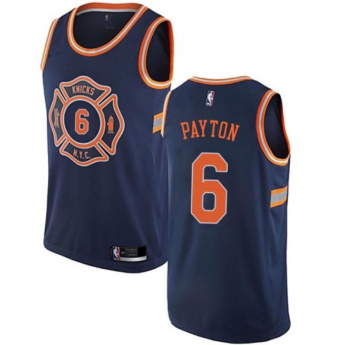 New York Knicks #6 Elfrid Payton Navy Womens Swingman City Edition Jersey Womens