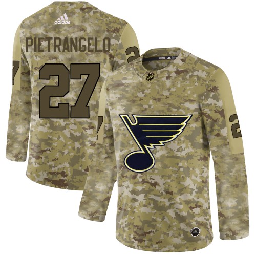 Adidas St. Louis Blues #27 Alex Pietrangelo Camo Authentic Stitched Jersey Men's
