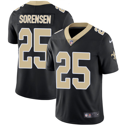 Saints #25 Daniel Sorensen Black Team Color Men's Stitched Vapor Untouchable Limited Jersey