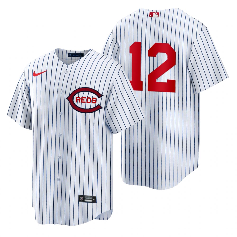 Cincinnati Reds #12 Tyler Naquin Men's 2022 Field Of Dreams Game Jersey - White
