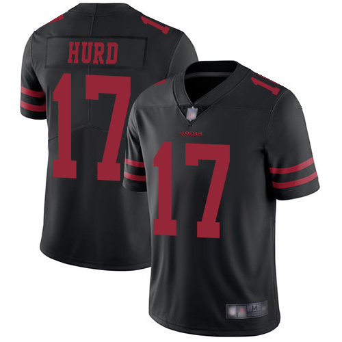 San Francisco 49ers #17 Jalen Hurd Black Alternate Men's Stitched Vapor Untouchable Limited Jersey Men's