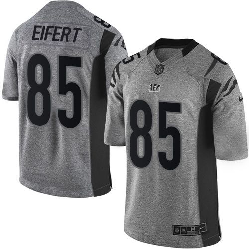 Cincinnati Bengals #85 Tyler Eifert Gray Men's Stitched Limited Gridiron Gray Jersey Men's