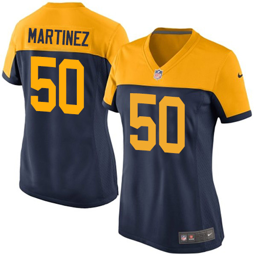 Green Bay Packers #50 Blake Martinez Navy Blue Alternate Women's Stitched Limited Jersey Womens