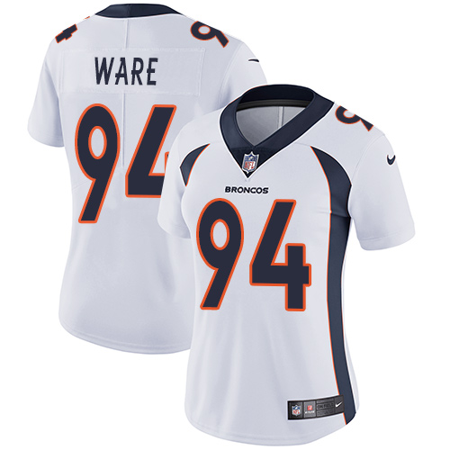 Denver Broncos #94 DeMarcus Ware White Women's Stitched Vapor Untouchable Limited Jersey Womens