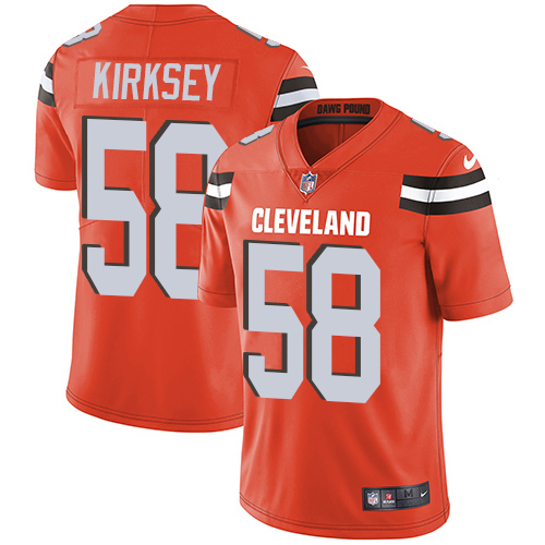 Cleveland Browns #58 Christian Kirksey Orange Alternate Men's Stitched Vapor Untouchable Limited Jersey Men's