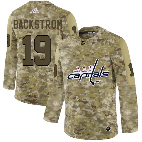 Adidas Washington Capitals #19 Nicklas Backstrom Camo Authentic Stitched Jersey Men's