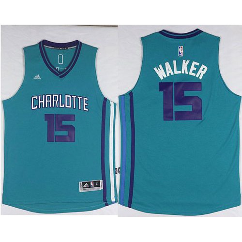 Revolution 30 Charlotte Hornets #15 Kemba Walker Light Blue Stitched Jersey Mens