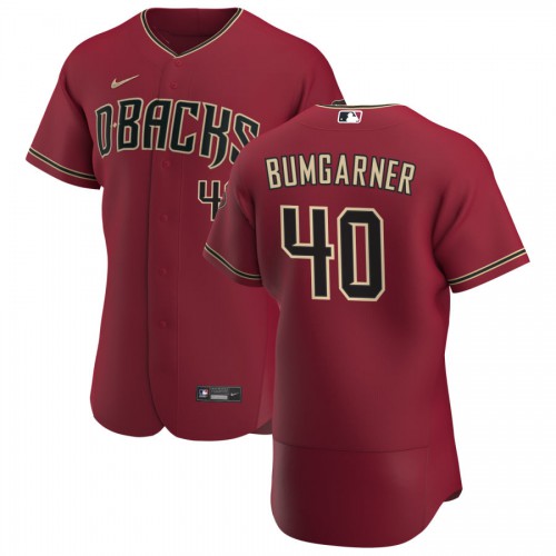 Arizona Arizona Diamondbacks #40 Madison Bumgarner Men's Crimson Authentic Alternate Team Jersey Men's