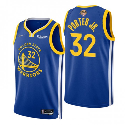 Golden State Warriors #32 Otto Porter Jr. Royal Mens 2022 Finals Icon Edition 75th Anniversary Diamond Swingman Jersey Mens