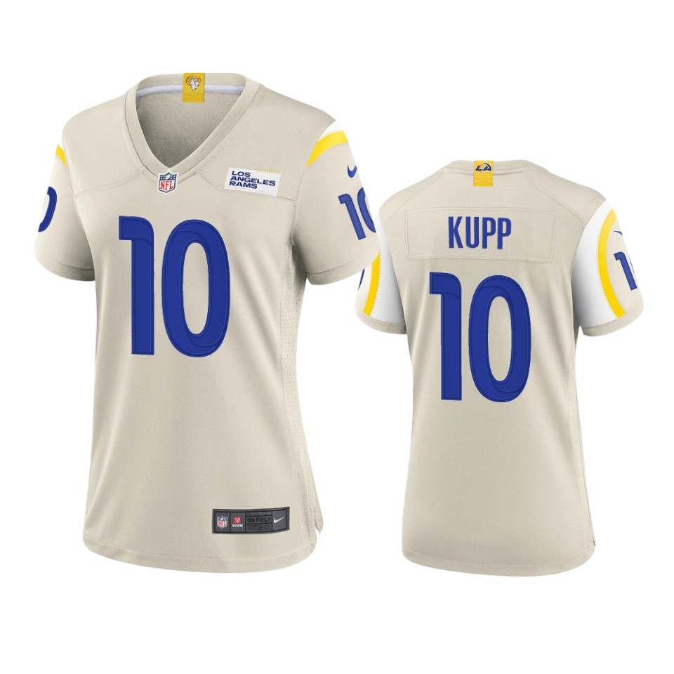 Los Angeles Rams #10 Cooper Kupp Women's Game Jersey - Bone
