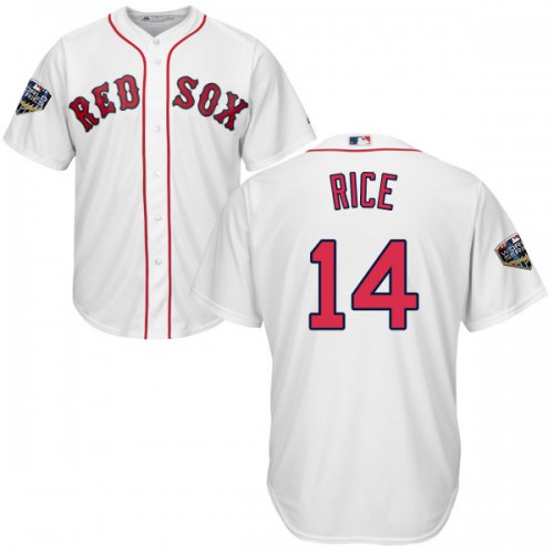 Boston Red Sox #14 Jim Rice White Cool Base 2018 World Series Stitched Youth Jersey Youth