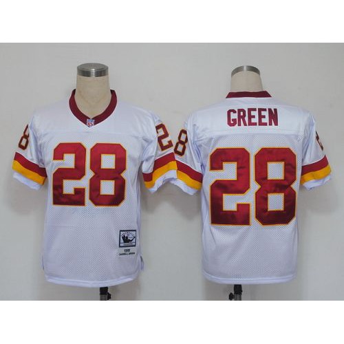 Mitchell And Ness Washington Commanders #28 Darrell Green White Stitched Jersey Men's