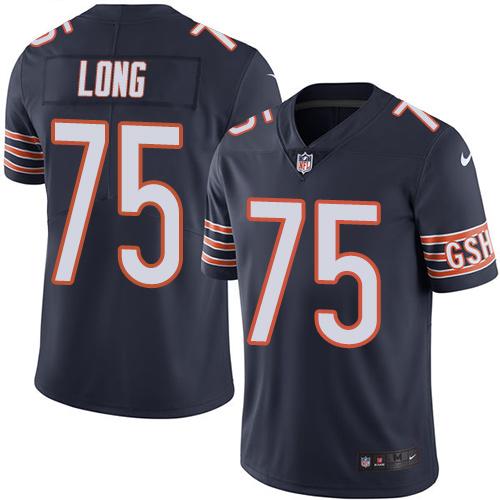 Chicago Bears #75 Kyle Long Navy Blue Team Color Men's Stitched Vapor Untouchable Limited Jersey Men's