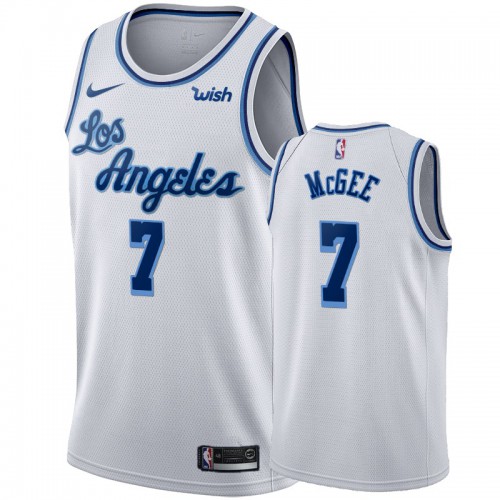 Los Angeles Lakers #7 Javale Mcgee White 2019-20 Hardwood Classic Edition Stitched Jersey Mens