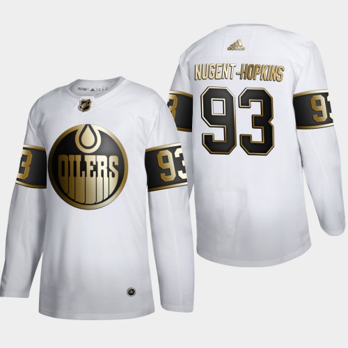Edmonton Edmonton Oilers #93 Ryan Nugent Men's Adidas White Golden Edition Limited Stitched Jersey Men's