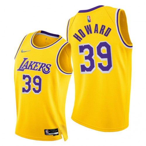Los Angeles Lakers #39 Dwight Howard Youth 2021-22 75th Diamond Anniversary Jersey Gold Youth