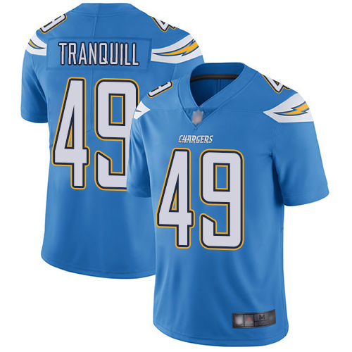 Los Angeles Chargers #49 Drue Tranquill Electric Blue Alternate Men's Stitched Vapor Untouchable Limited Jersey Men's