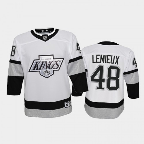 Adidas Los Angeles Kings #48 Brendan Lemieux Youth 2021-22 Alternate Game Jersey - White Youth