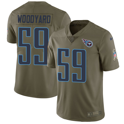 Tennessee Titans #59 Wesley Woodyard Olive Men's Stitched Limited 2017 Salute to Service Jersey Men's