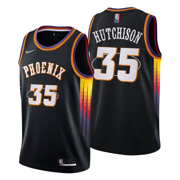 Phoenix Suns #35 Chandler Hutchison Men's Black 2021/22 Swingman Jersey - City Edition