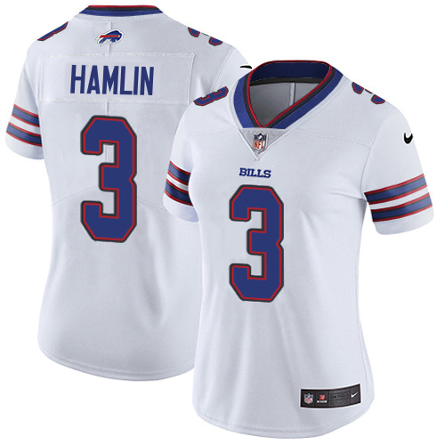 Bills #3 Damar Hamlin White Women's Stitched Vapor Untouchable Limited Jersey