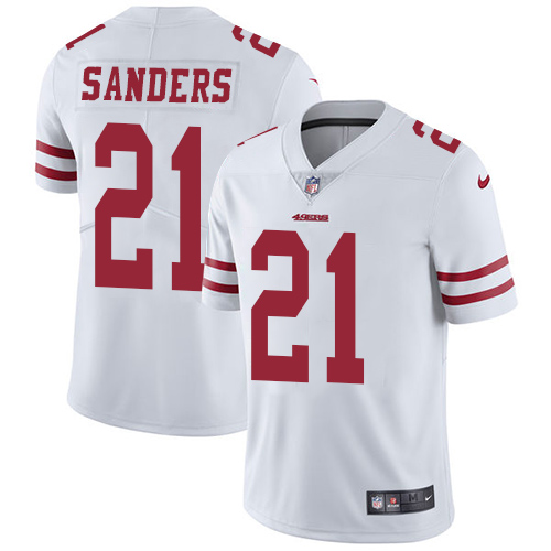 San Francisco 49ers #21 Deion Sanders White Men's Stitched Vapor Untouchable Limited Jersey Men's