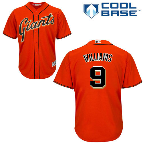 San Francisco Giants #9 Matt Williams Orange Alternate Stitched Youth Jersey Youth