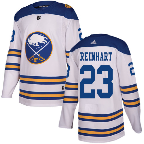 Adidas Buffalo Sabres #23 Sam Reinhart White Authentic 2018 Winter Classic Stitched Jersey Men's